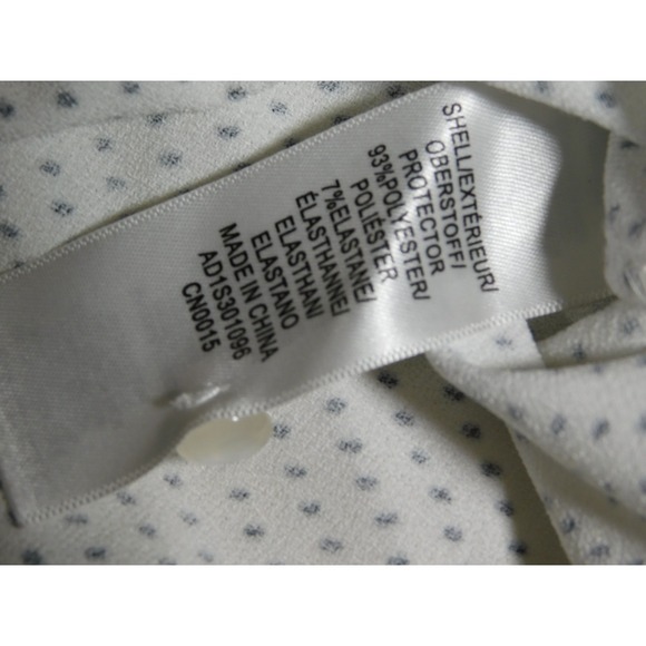 Womens White Blouse Top Size Small Adrianna Papell‎ Eyelet Short Sleeve - Picture 4 of 9